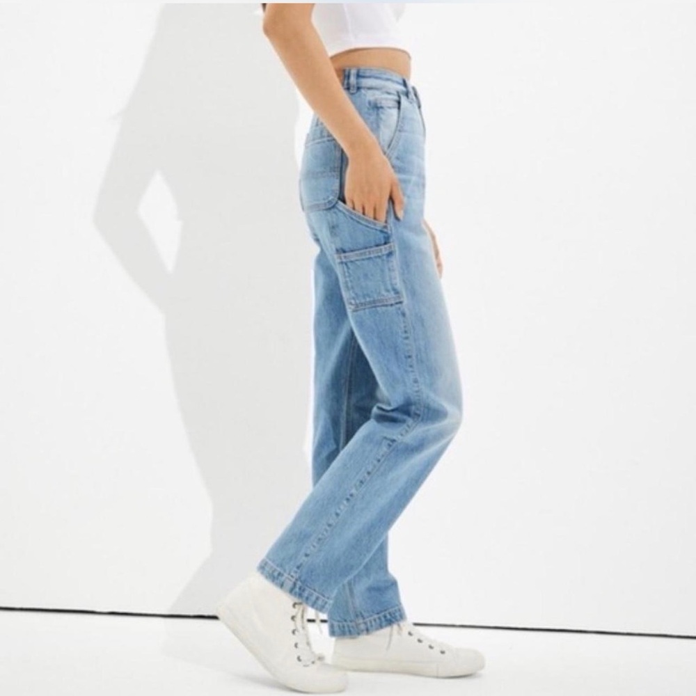 American Eagle Outfitters Light Blue Wide Leg Pants
